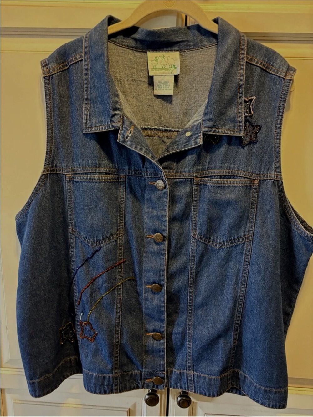 Quacker Factory Denim Vest Size 1X